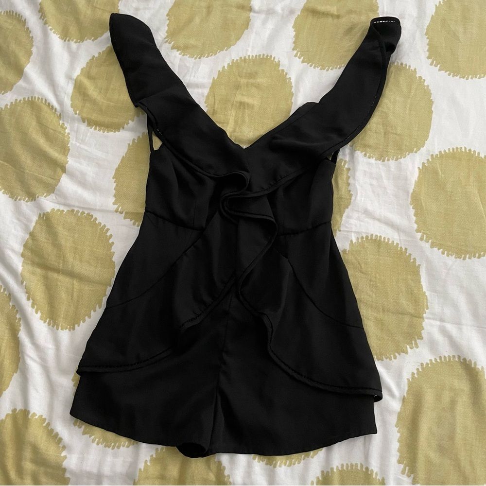 Do+Be Black Backless Romper Size Large - image 1